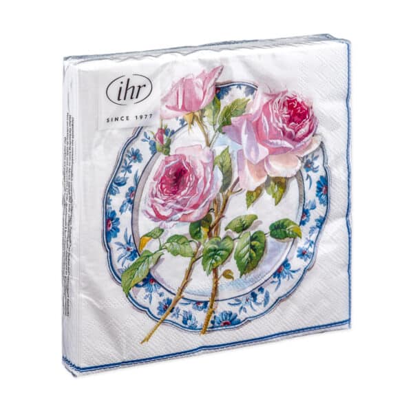 Servetten L Rose for lunch white