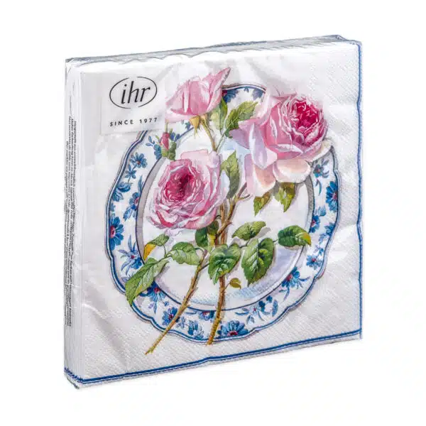 Servetten L Rose for lunch white