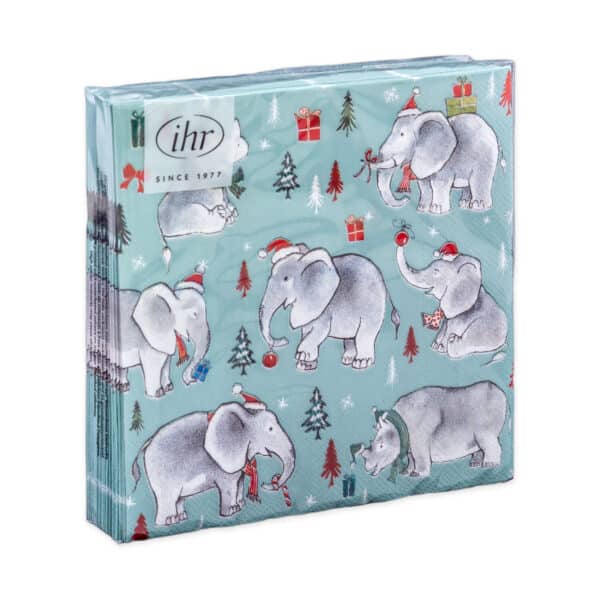 Servetten L Wild Christmas light blue