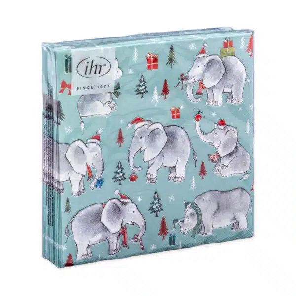 Servetten L Wild Christmas light blue