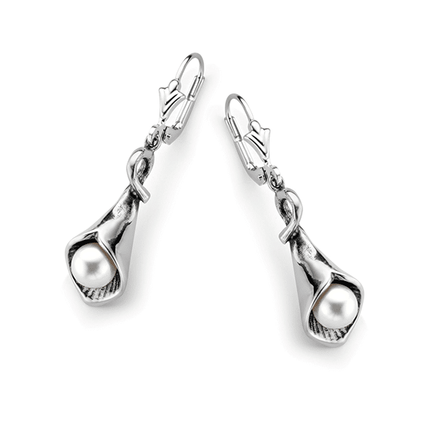Oorbellen Callas kort Sterling zilver
