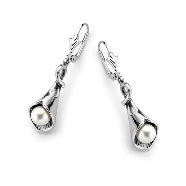 Oorbellen Callas kort Sterling zilver