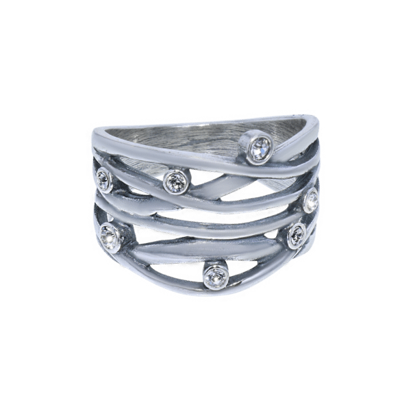 Ring GL 15449 (M) lijnen stras