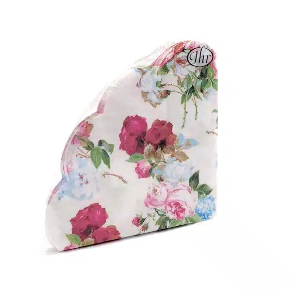 Servetten Scarlett white round