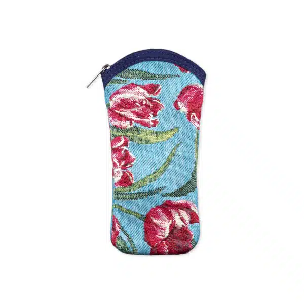 Etui Aqua Tulpen allover blue