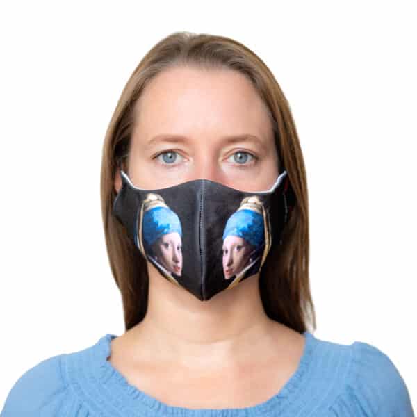 Mondkapje Meisje met de parel/zwart