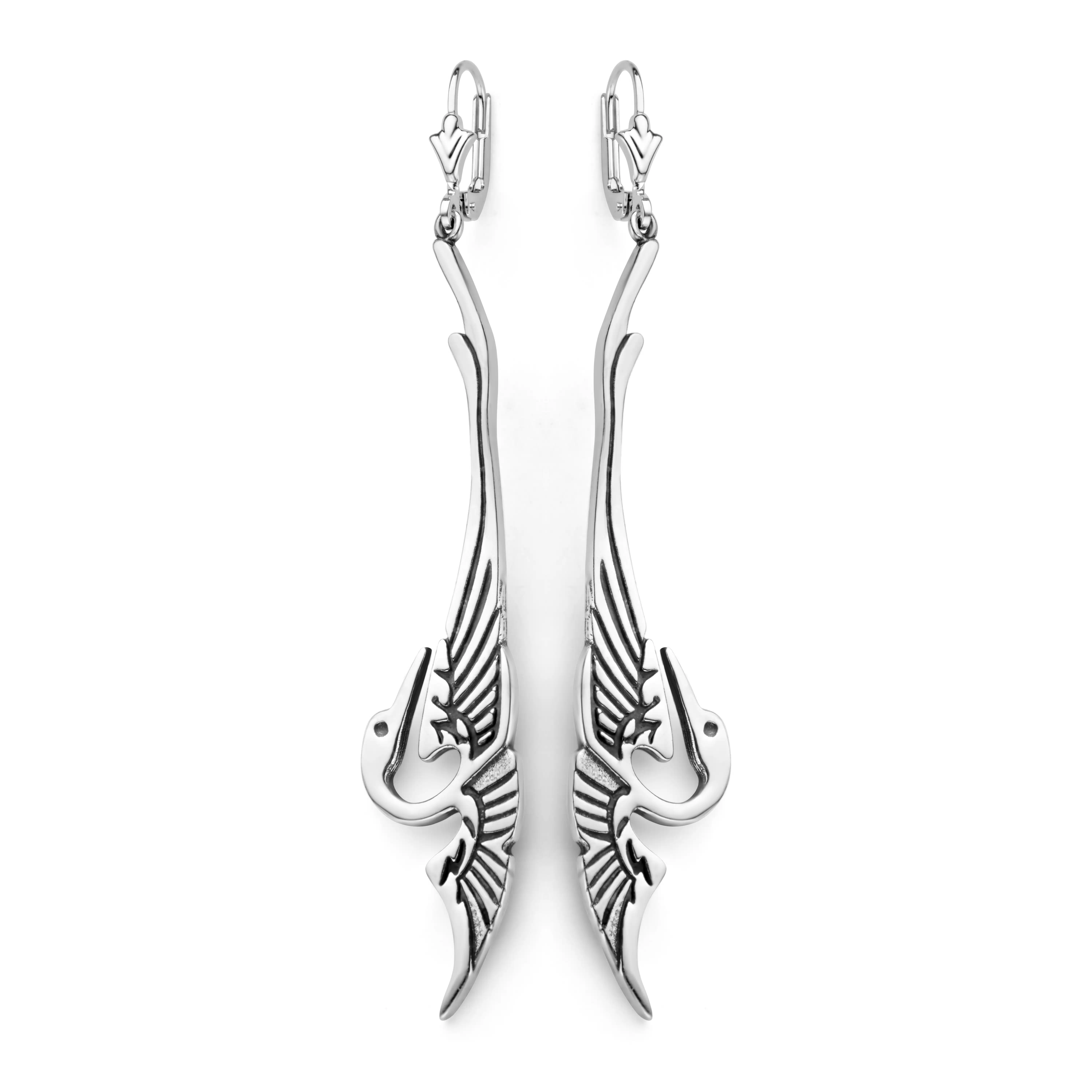 Oorbellen Kraanvogel Sterling zilver