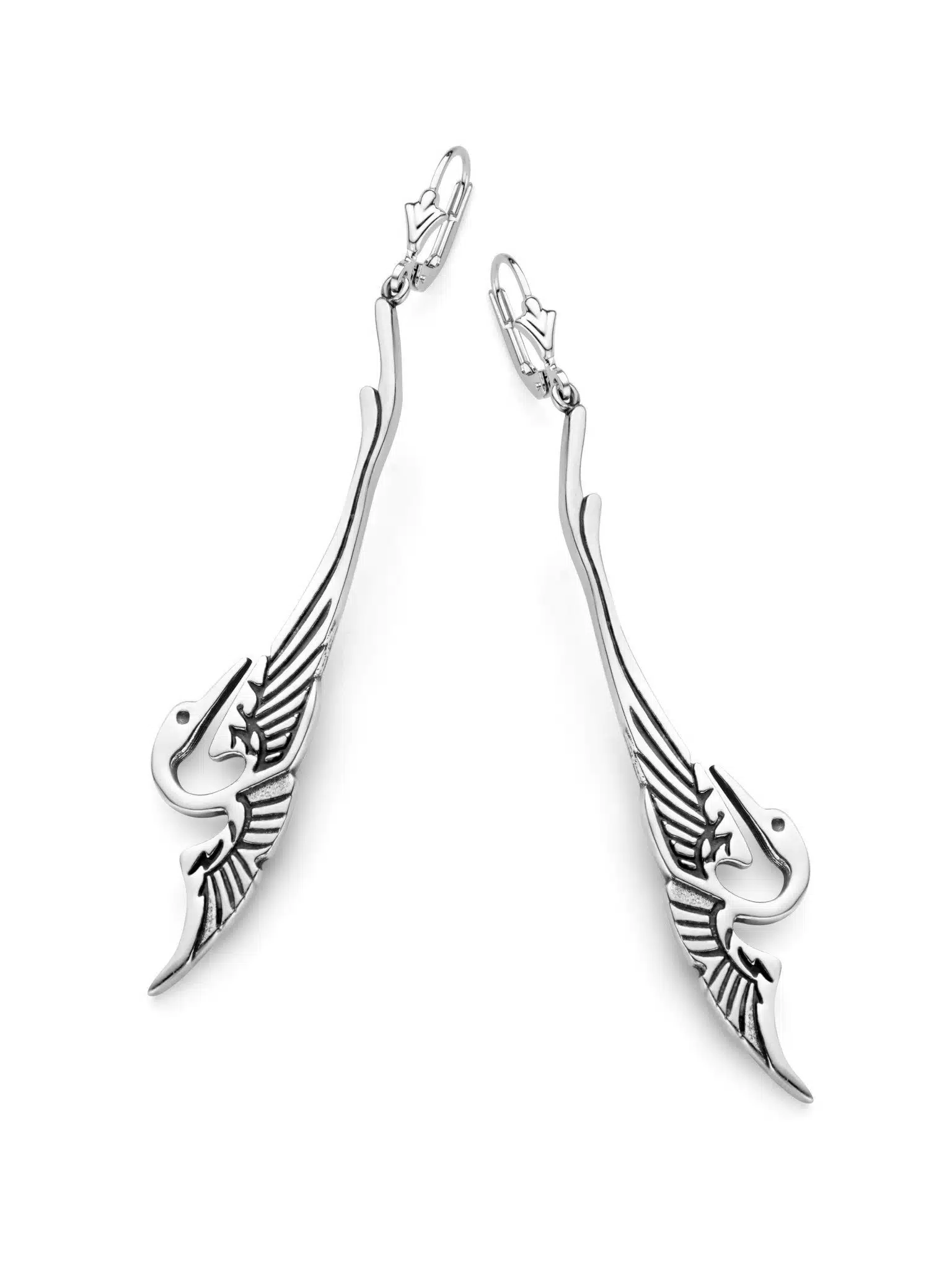 Oorbellen Kraanvogel Sterling zilver