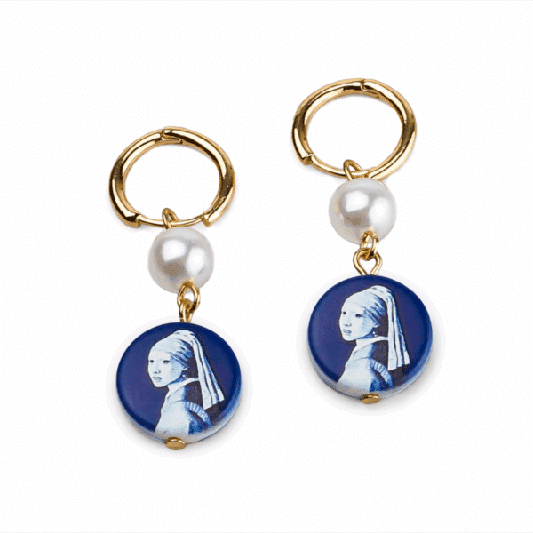 Oorbellen Meisje met de parel Keramiek