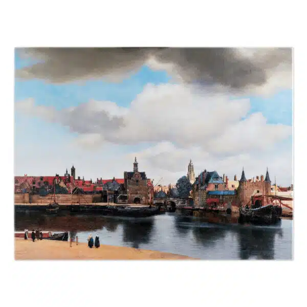 Reproductie Gezicht op Delft op Canvas