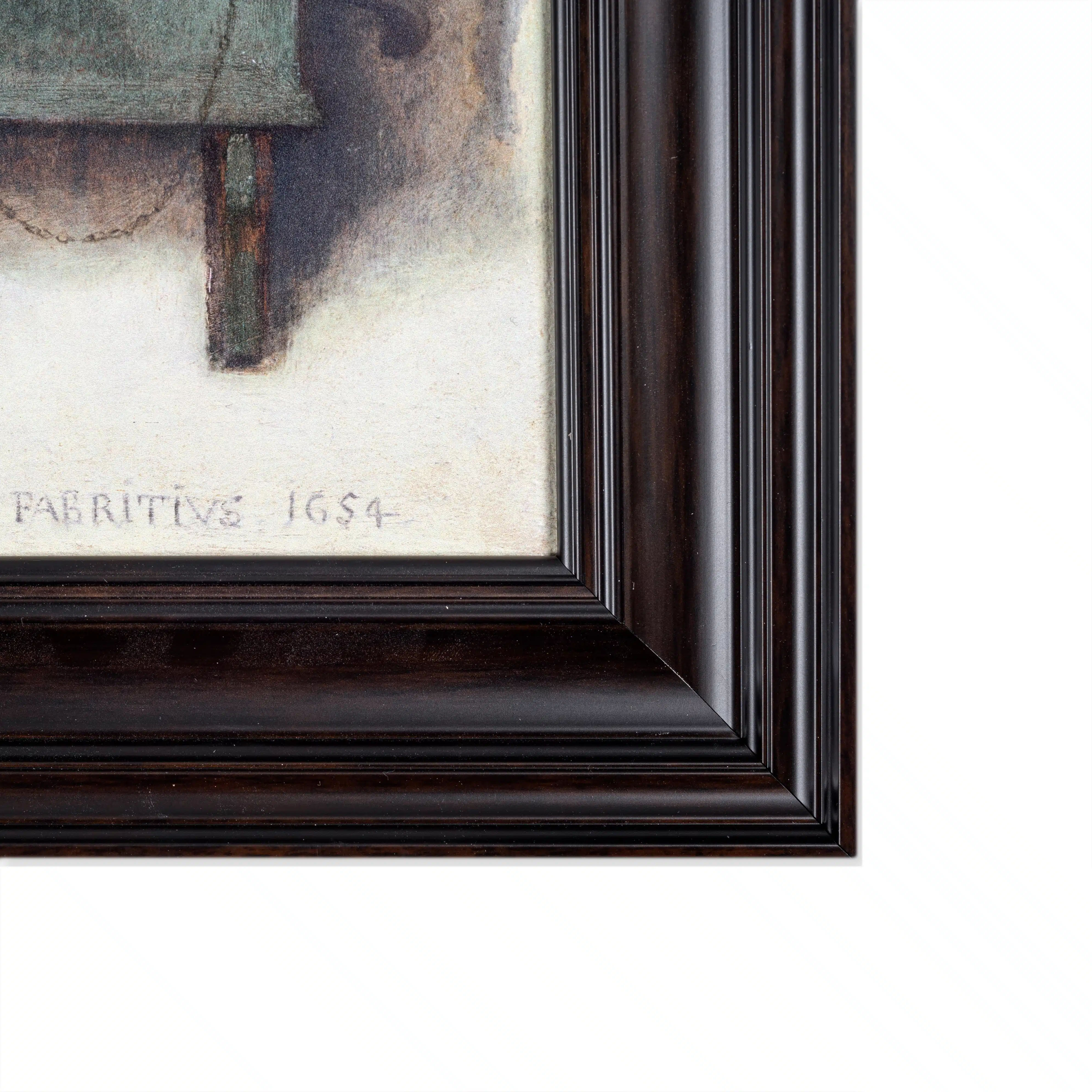 Reproductie Het Puttertje op Canvas met lijst