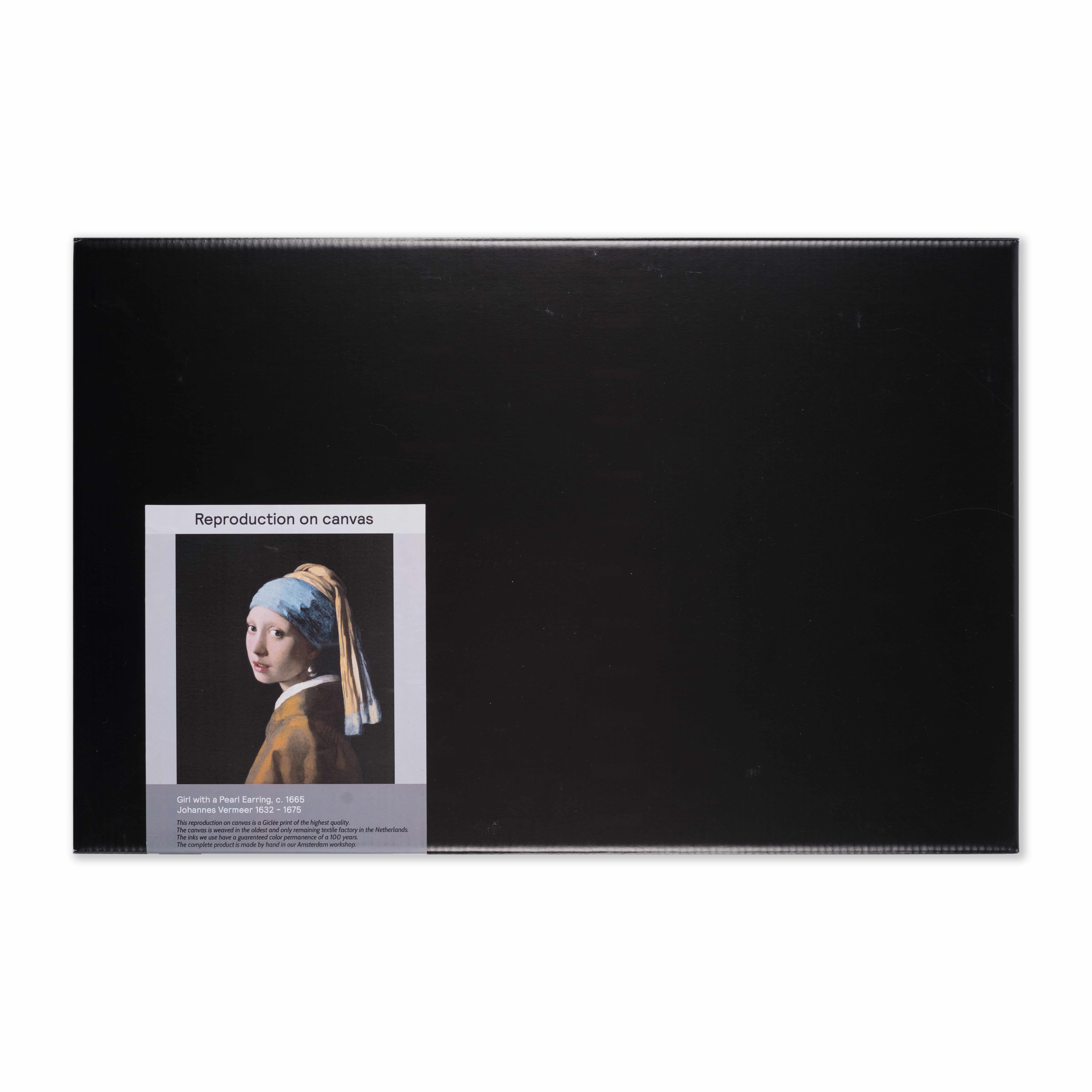 Reproductie Meisje met de Parel op Canvas