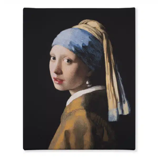 Reproductie Meisje met de Parel op Canvas