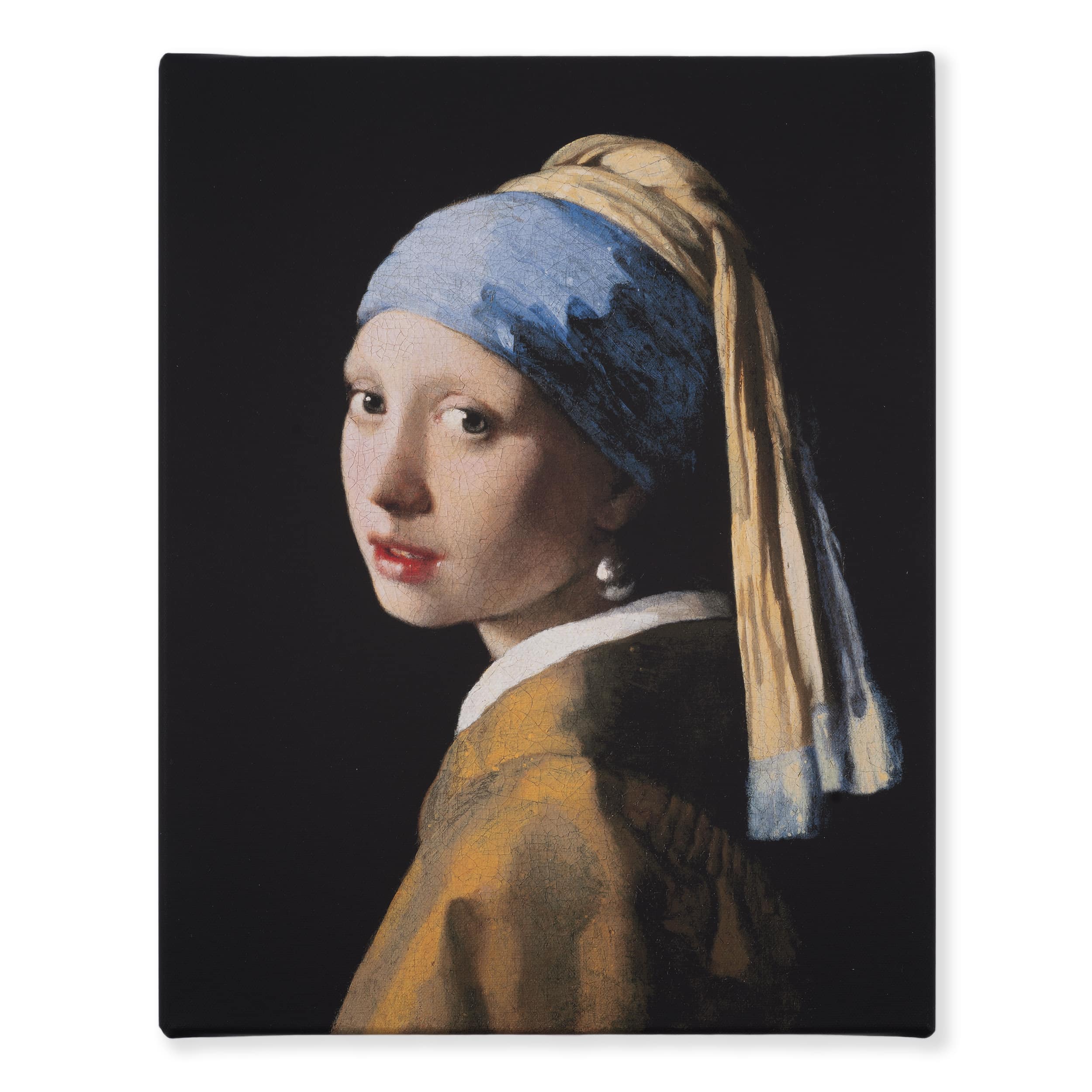 Reproductie Meisje met de Parel op Canvas