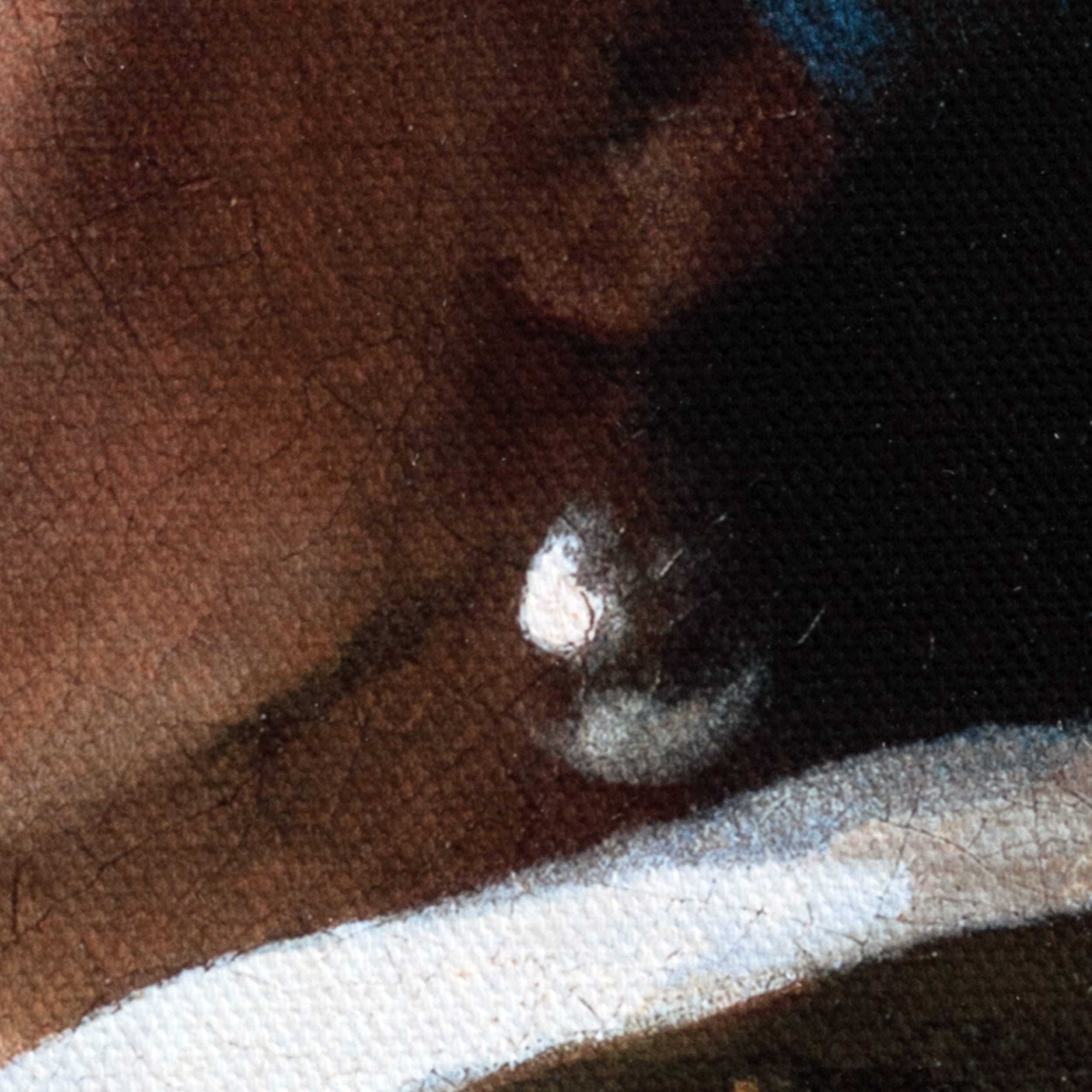 Reproductie Meisje met de Parel op Canvas