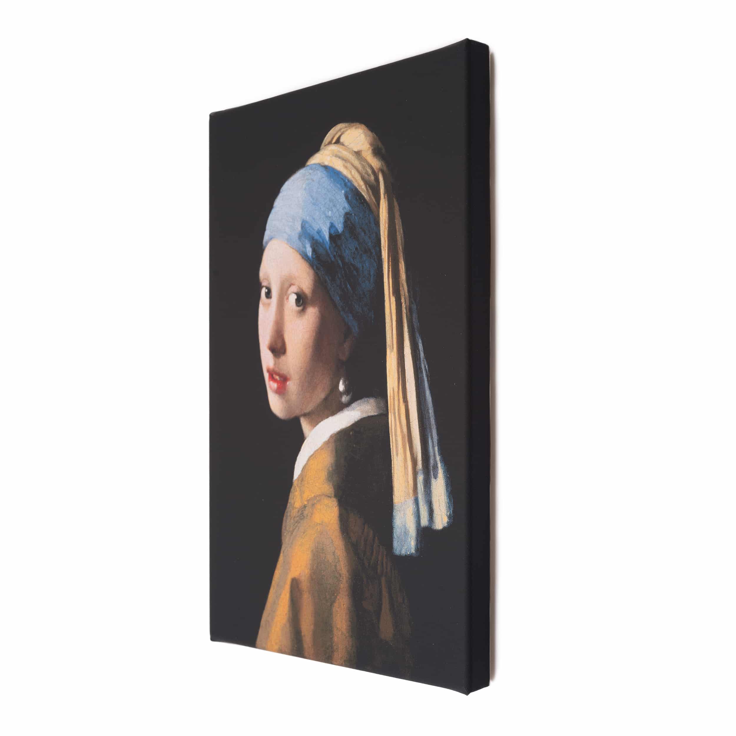 Reproductie Meisje met de Parel op Canvas