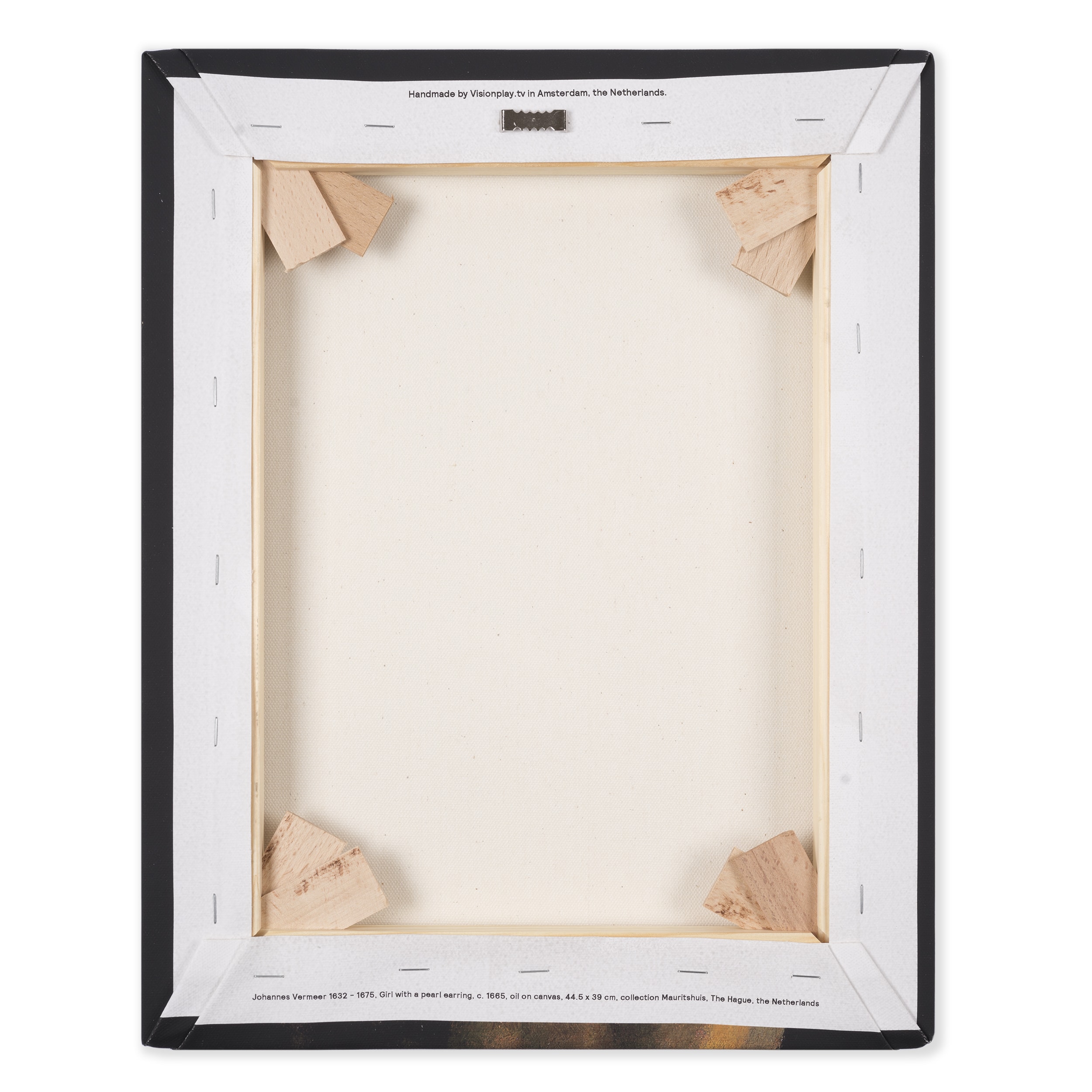 Reproductie Meisje met de Parel op Canvas