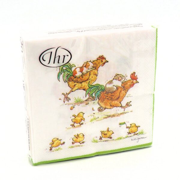 Servetten Cocktail Run rooster run