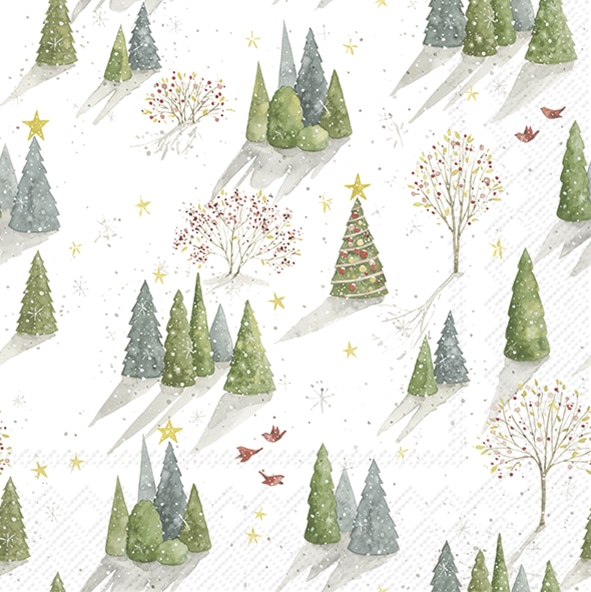 Servetten L DECORATED TREE