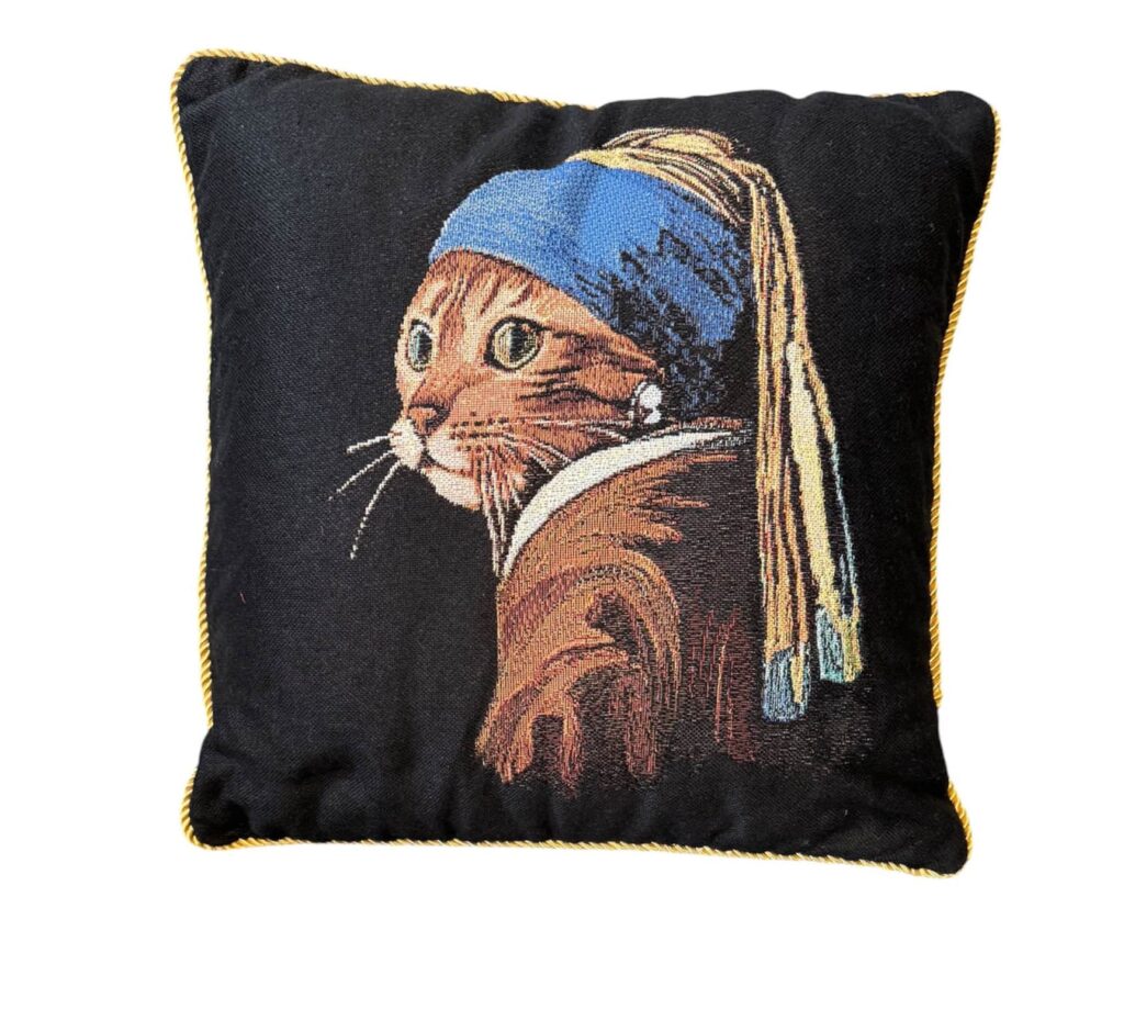 Kussenhoes Kat met de parel