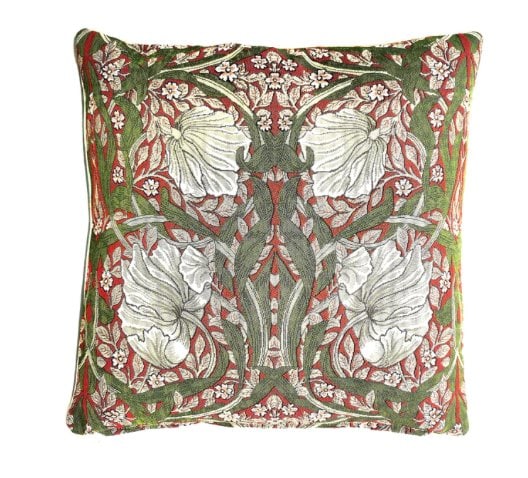 Kussenhoes Pimpernel en Thyme Rood William Morris