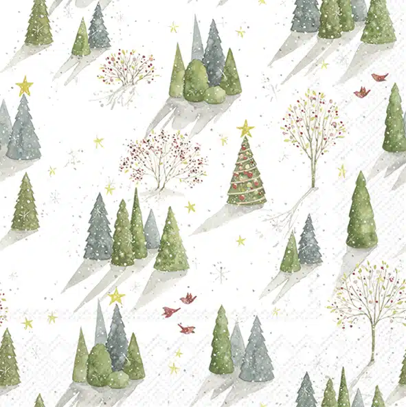 Servetten L DECORATED TREE