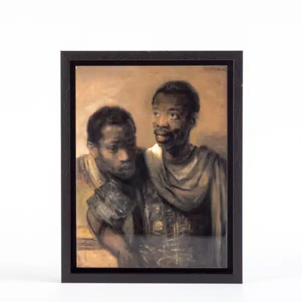 Tegel Twee Afrikaanse Mannen 20 x 15 in lijst