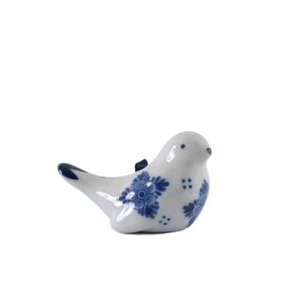 Vogeltje delftsblauw met lint