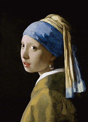 3D Kaart Meisje met de parel