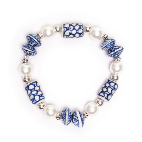 Delftsblauwe Parel Armband