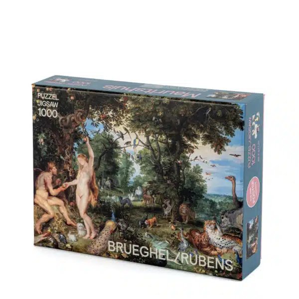 Puzzel Het aardse paradijs met de zondeval van Adam en Eva