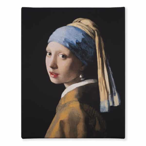 Reproductie Meisje met de Parel op Canvas