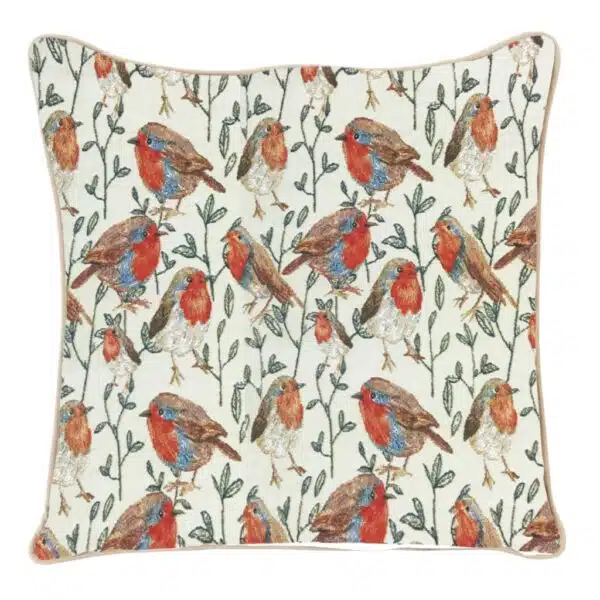 Kussenhoes Roodborstje Vogels