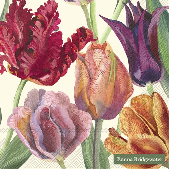 Lunch Servetten TULIPS cream