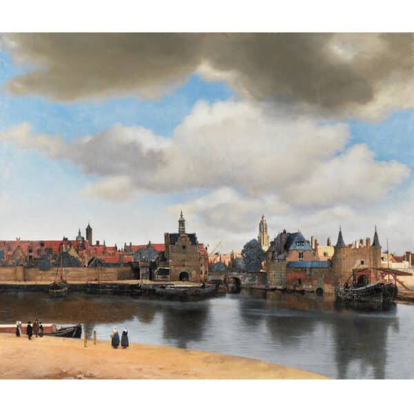 Poster groot Gezicht op Delft, Vermeer