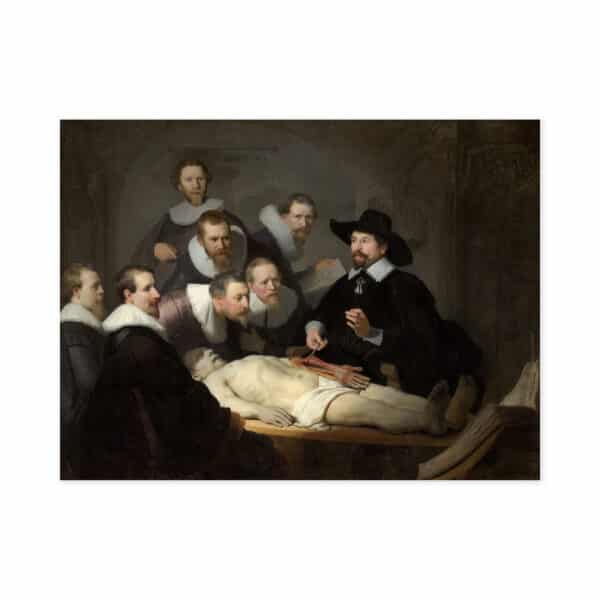 Poster klein Anatomische les, Rembrandt
