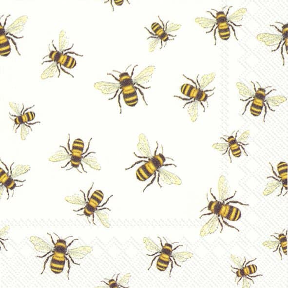 Servetten C Save The Bees! white