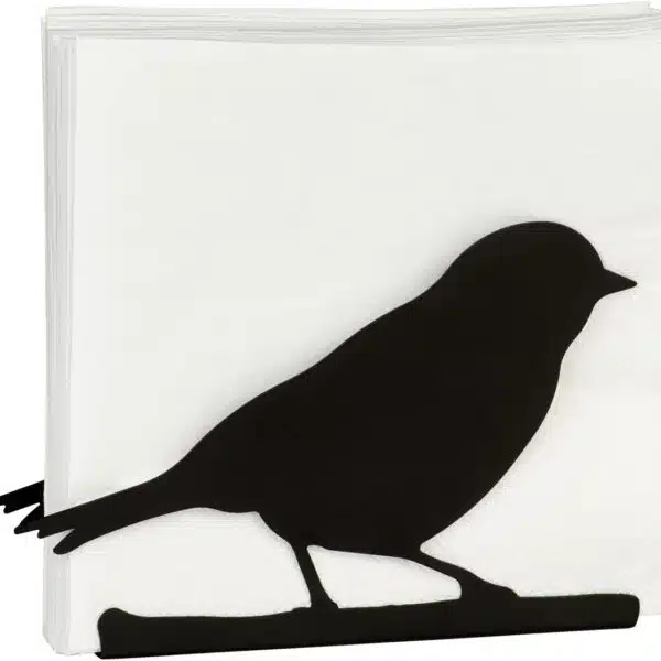 Servetten Holder BIRD SILHOUETTE black