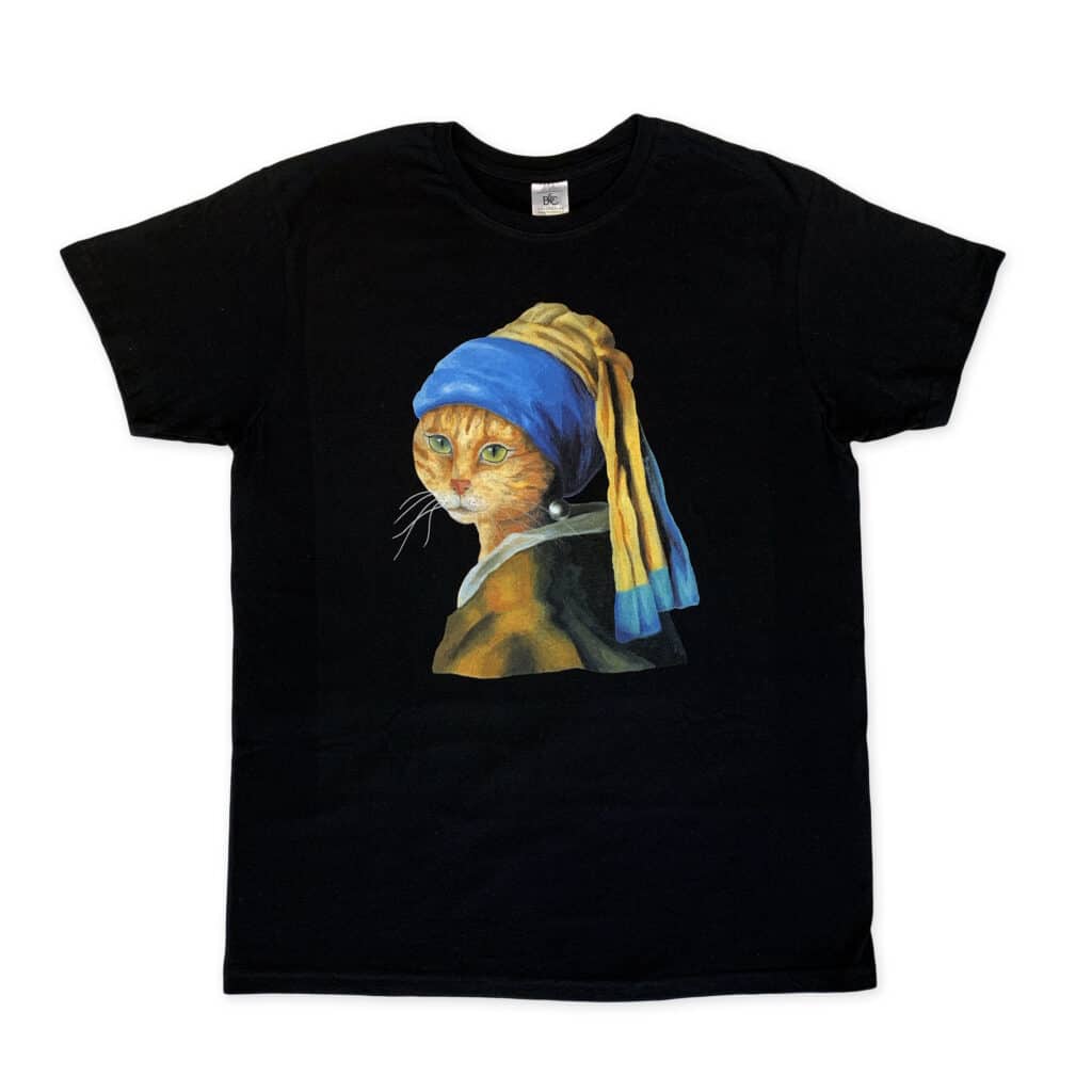 T-shirt kat Vermeer Large Unisex