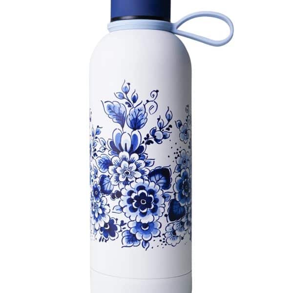 Waterfles Delfts blauw - Geïsoleerd - RVS - 500 ml