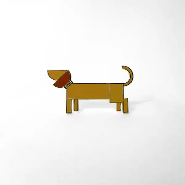 Broche Tekkel bruin (genummerd)